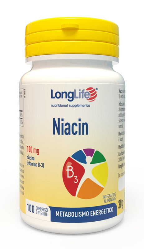 LONGLIFE NIACIN 100MG 100CPR
