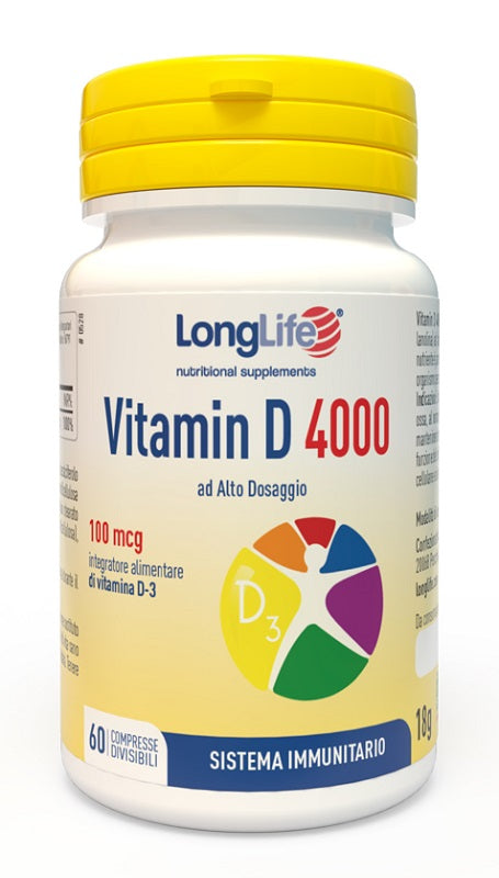 LONGLIFE VITAMIN D4000UI 60CPR