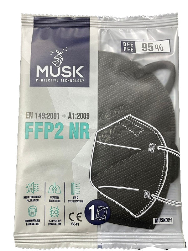 MUSK MASCHERINA FFP2 BLACK10PZ