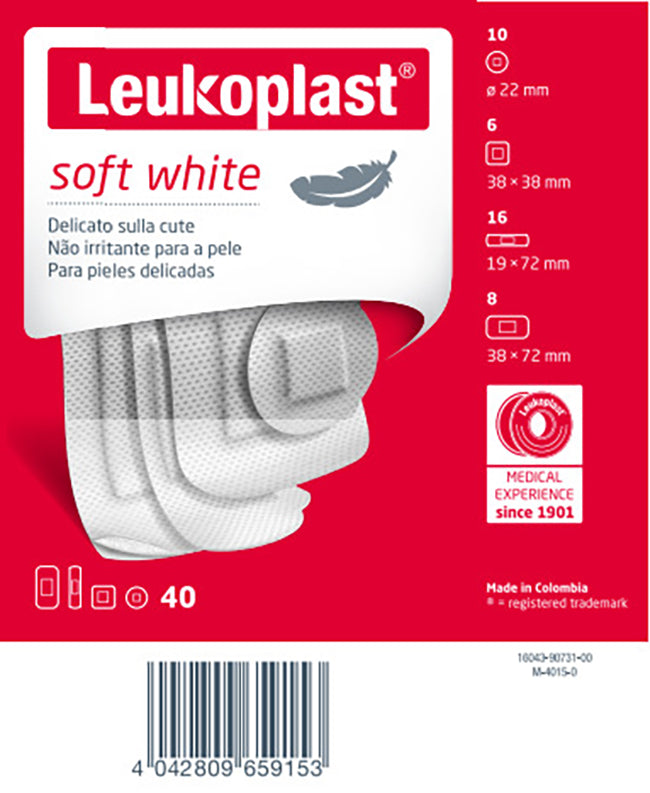 LEUKOPLAST SOFT WHITE 40PZ ASS