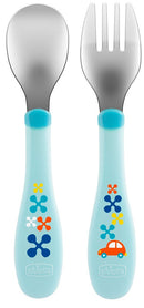 Ch posate inox 18m+ azzurro/ve